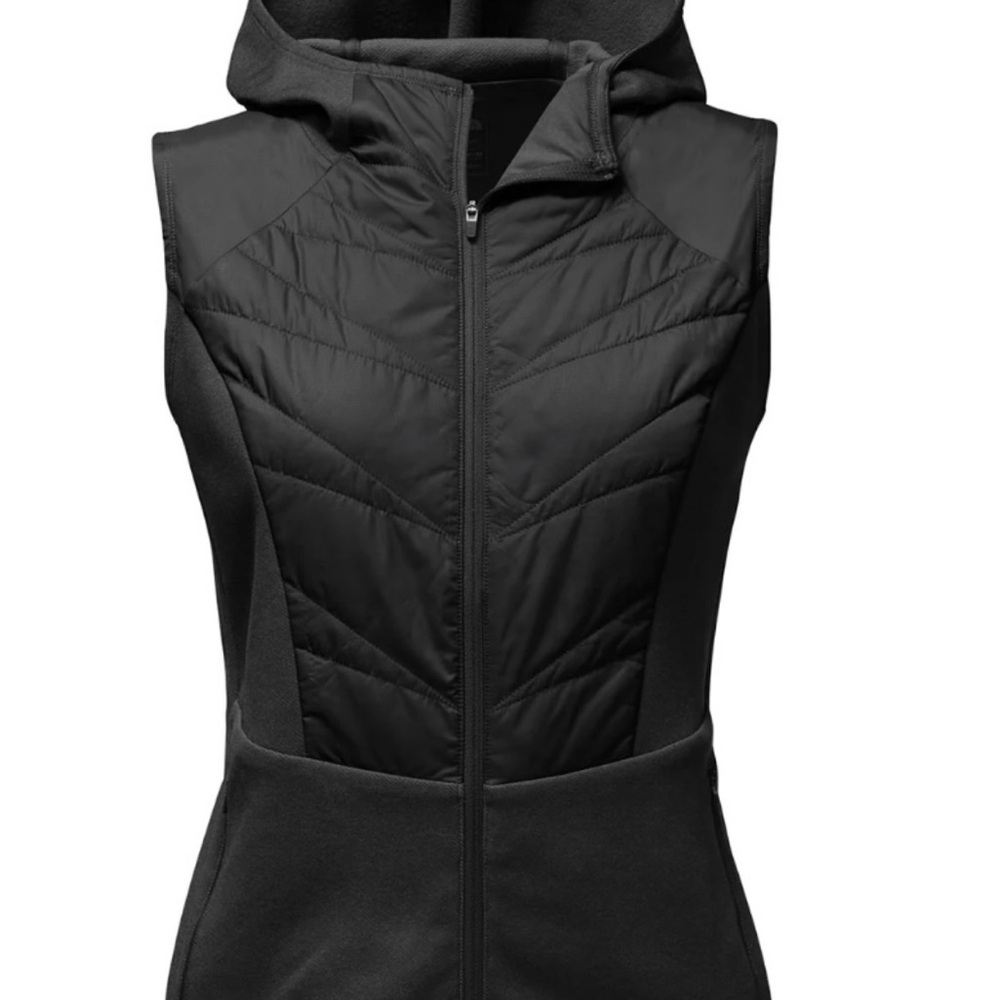 NWOT NORTH FACE FlashDry Black mixed media Vest (S) - Picture 2 of 7
